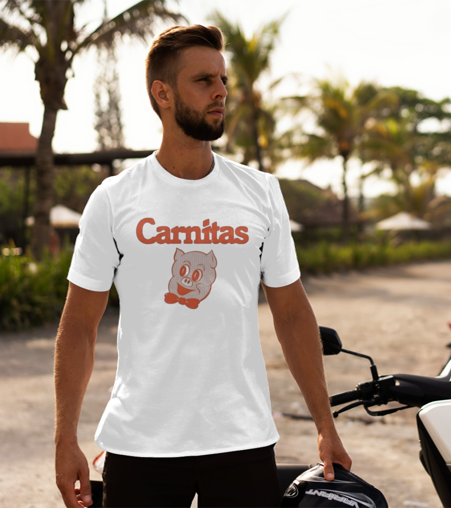 Carnitas Smiling Pig Face Nostalgic Pork T-Shirt
