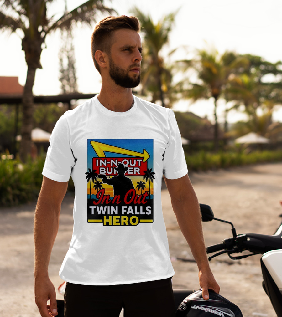 In N Out Burger Twin Falls Hero Western Sunset T-Shirt
