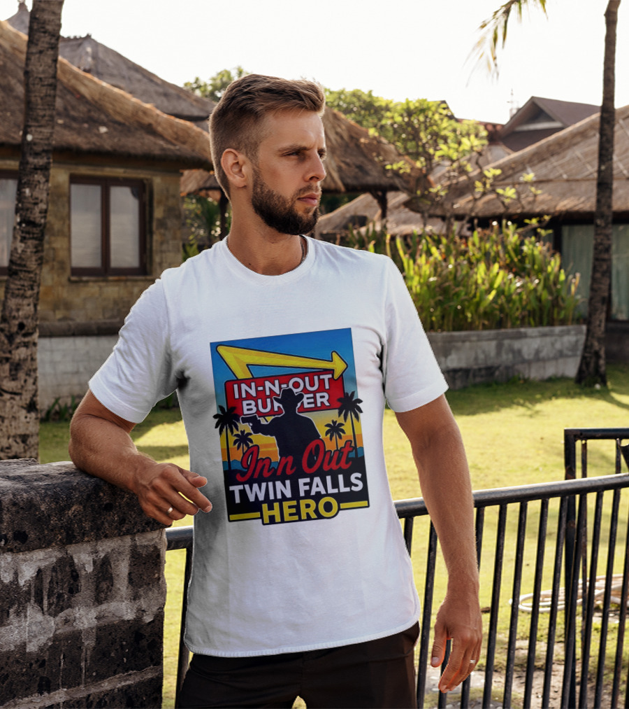 In N Out Burger Twin Falls Hero Western Sunset T-Shirt