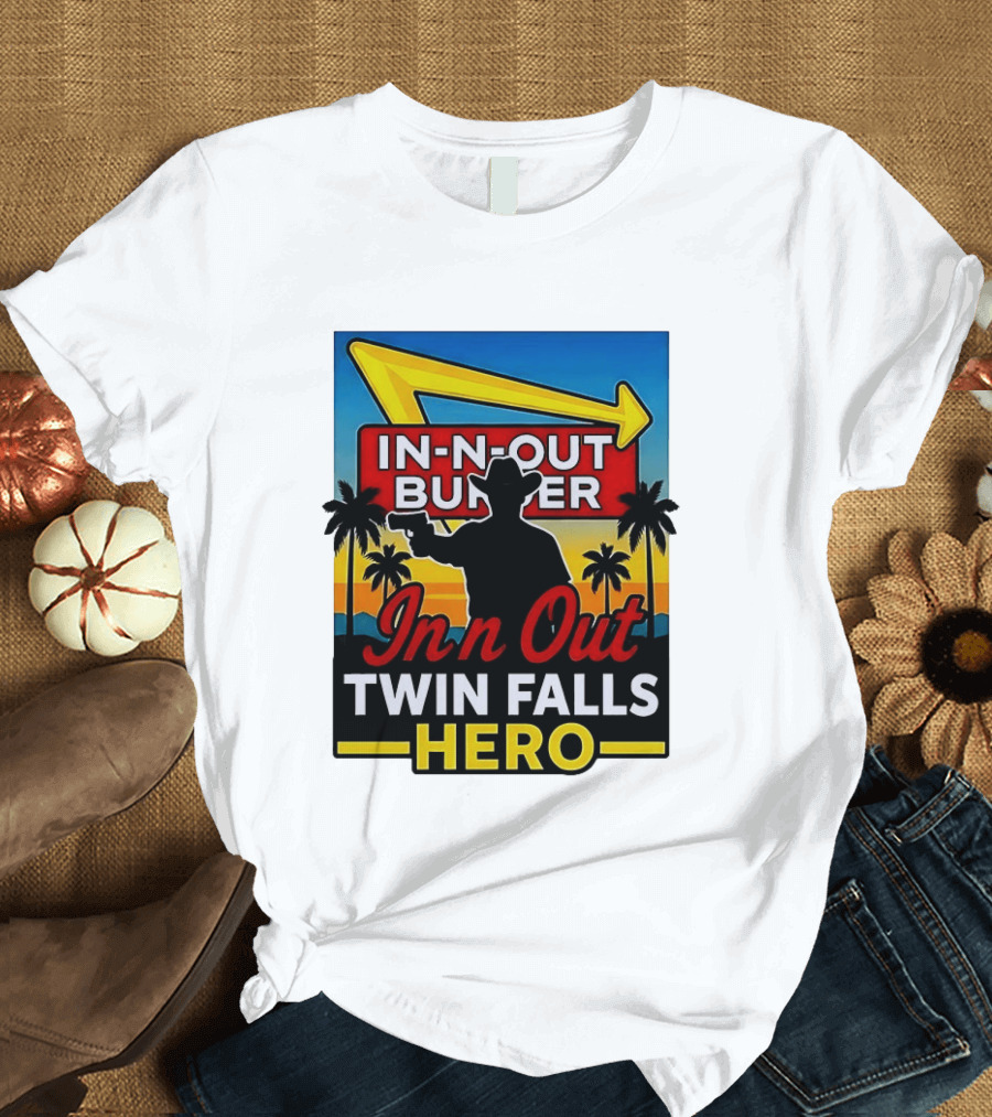 In N Out Burger Twin Falls Hero Western Sunset T-Shirt