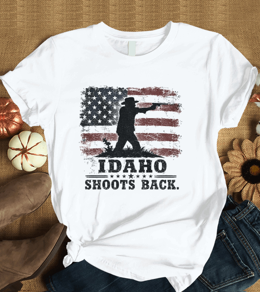 Idaho Shoots Back American Hero Flag T-Shirt