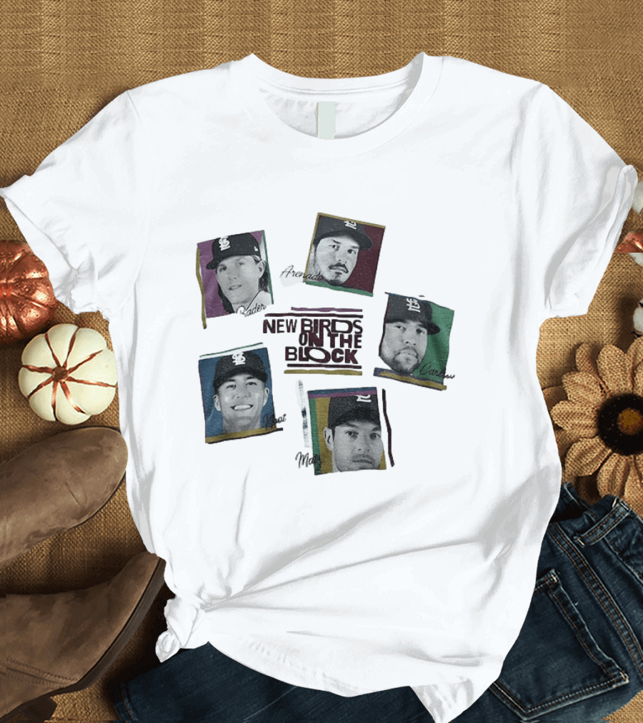 St Louis Cardinals Bader Arenado Carlson Noot Matz New Birds On The Block T-Shirt