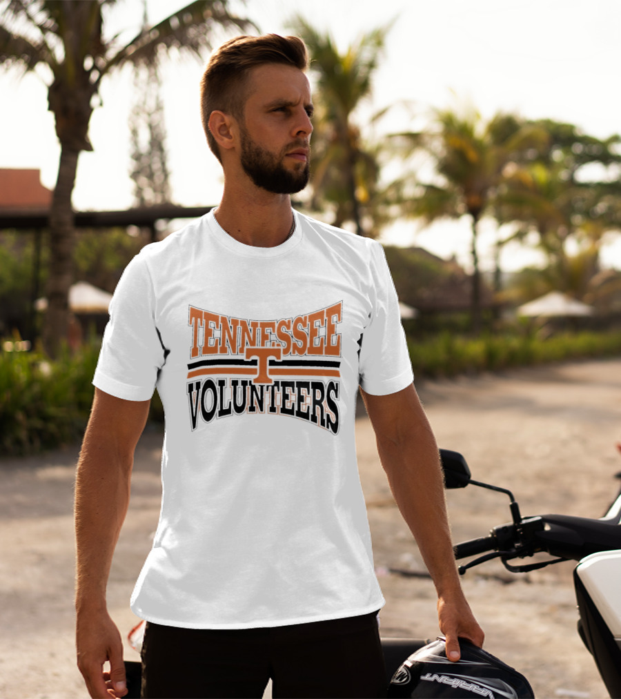 Tennessee Volunteers NCAA Orange Black Arched Block Lettering T-Shirt