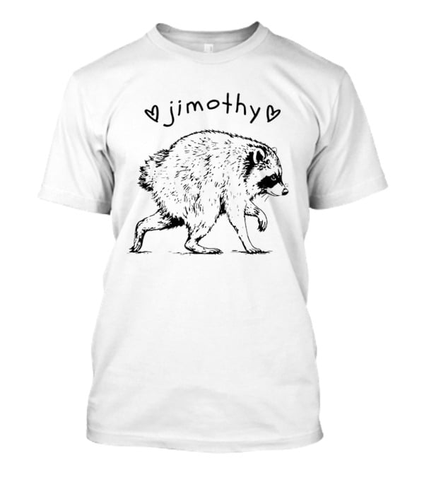 Jimothy Trash Panda Raccoon Animal Lover Hearts T-Shirt