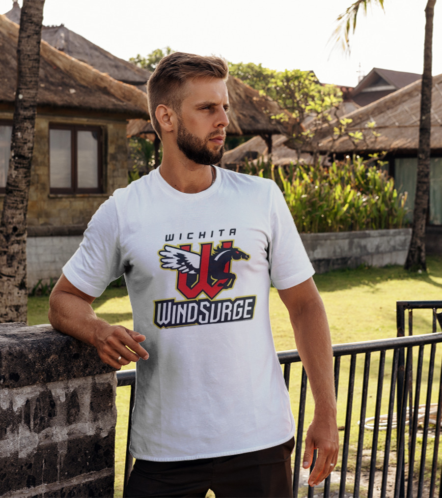 Wichita Wind Surge Black Pegasus Red W T-Shirt