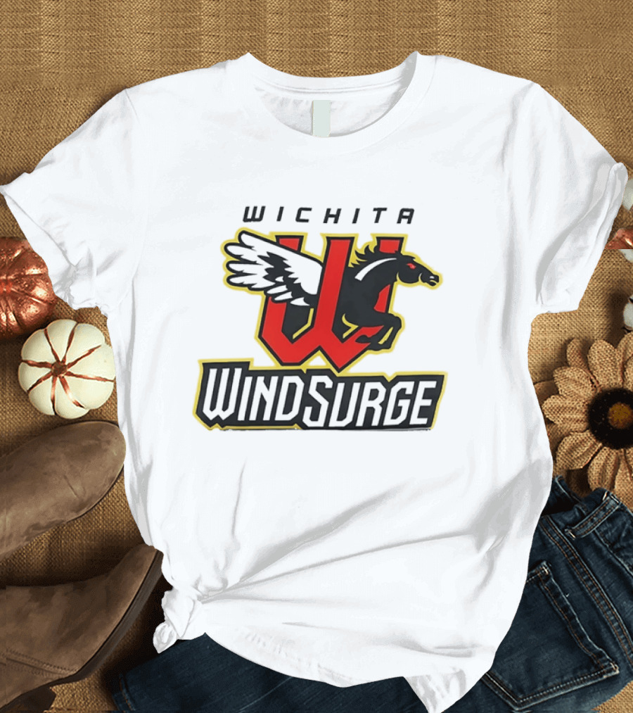Wichita Wind Surge Black Pegasus Red W T-Shirt