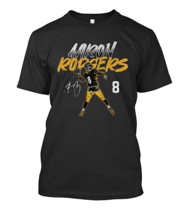 Aaron Rodgers 8 Pittsburgh Football Player Pose T-Shirt