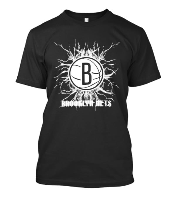 Brooklyn Nets B Lightning Basketball Burst T-Shirt