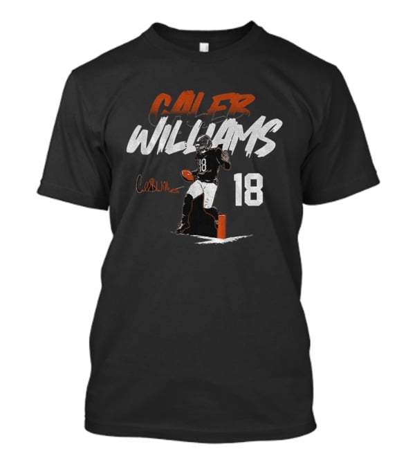 Caleb Williams Chicago Football Number 18 Pose Player T-Shirt