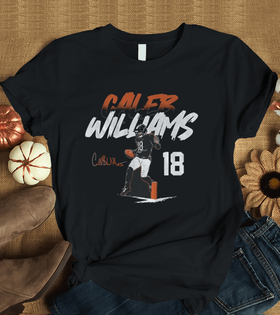 Caleb Williams Chicago Football Number 18 Pose Player T-Shirt