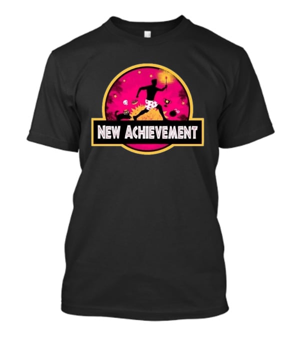 New Achievement Running Man Heart Boxers Torch Jurassic T-Shirt