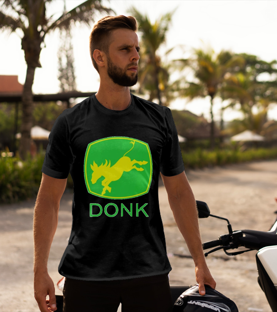 Donk Green And Yellow Farming Donkey T-Shirt