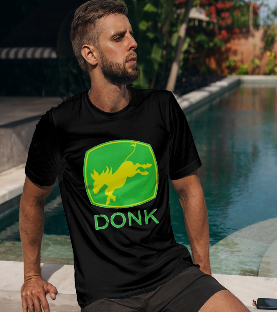 Donk Green And Yellow Farming Donkey T-Shirt