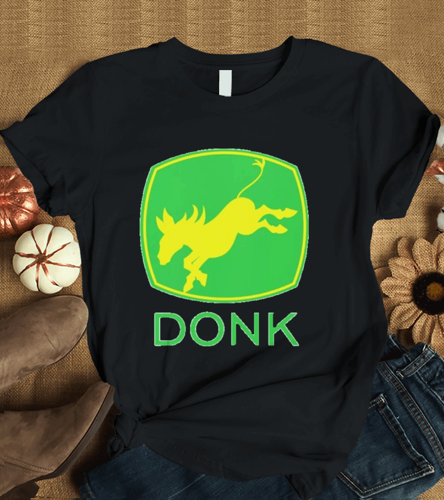 Donk Green And Yellow Farming Donkey T-Shirt