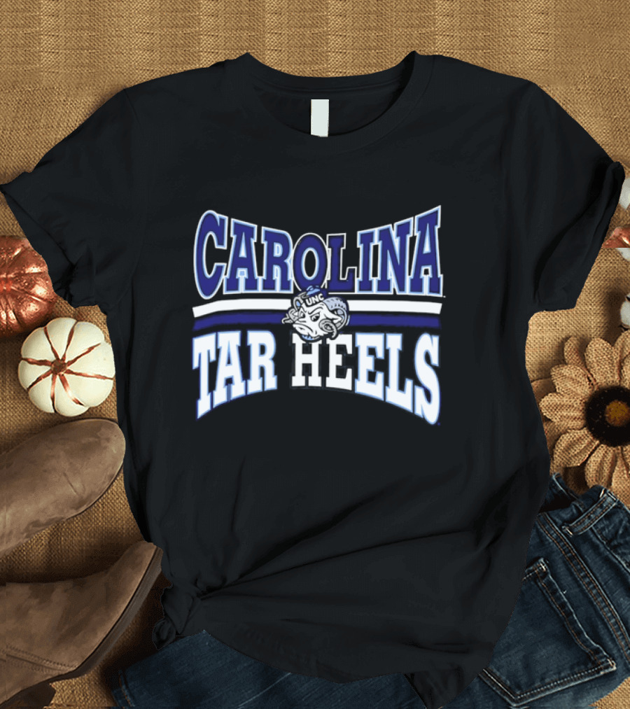 Carolina Tar Heels Cartoon Ram Head NCAA Unc T-Shirt