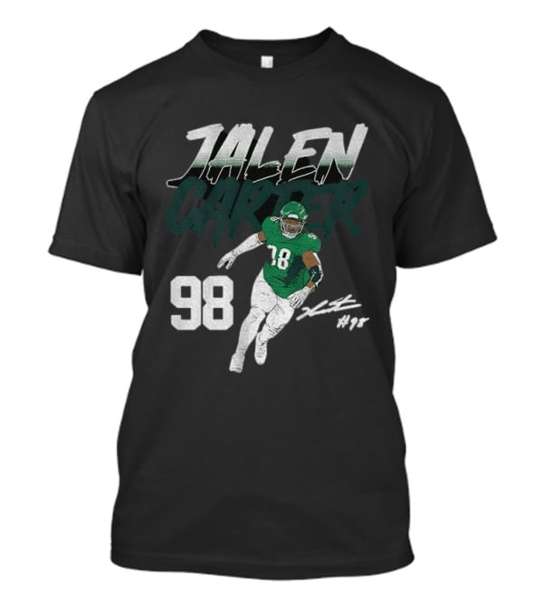 Jalen Carter Philadelphia Eagles 98 Football Player Signature T-Shirt