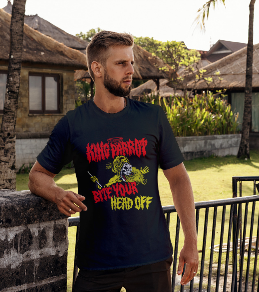 King Parrot Bite Your Head Off Skull And Creature T-Shirt