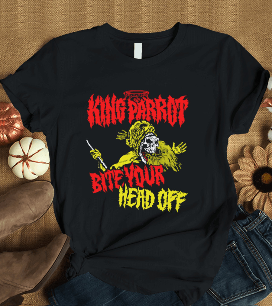 King Parrot Bite Your Head Off Skull And Creature T-Shirt