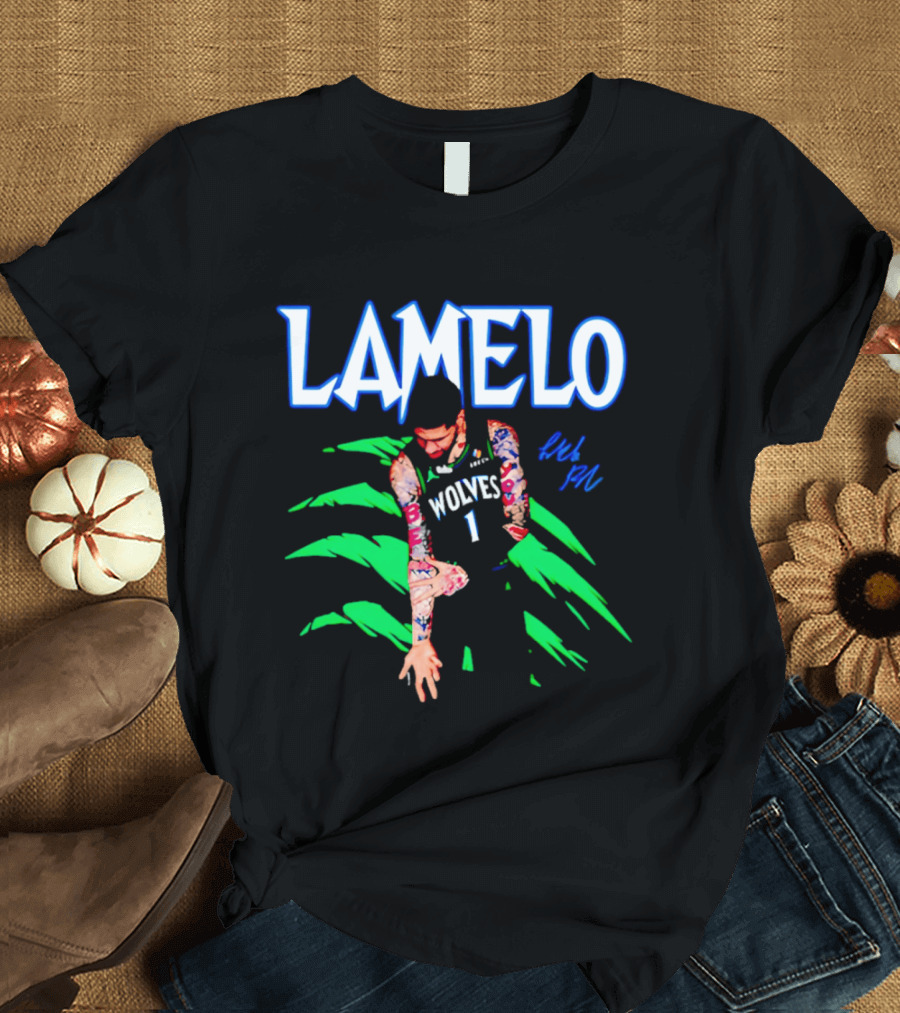 LaMelo Ball Wolves Number 1 Signature T-Shirt