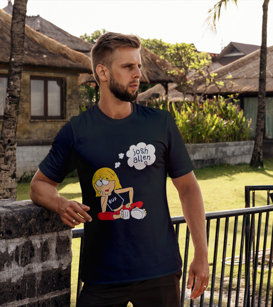 Lizzie McGuire BUF Josh Allen Dreaming Cartoon T-Shirt
