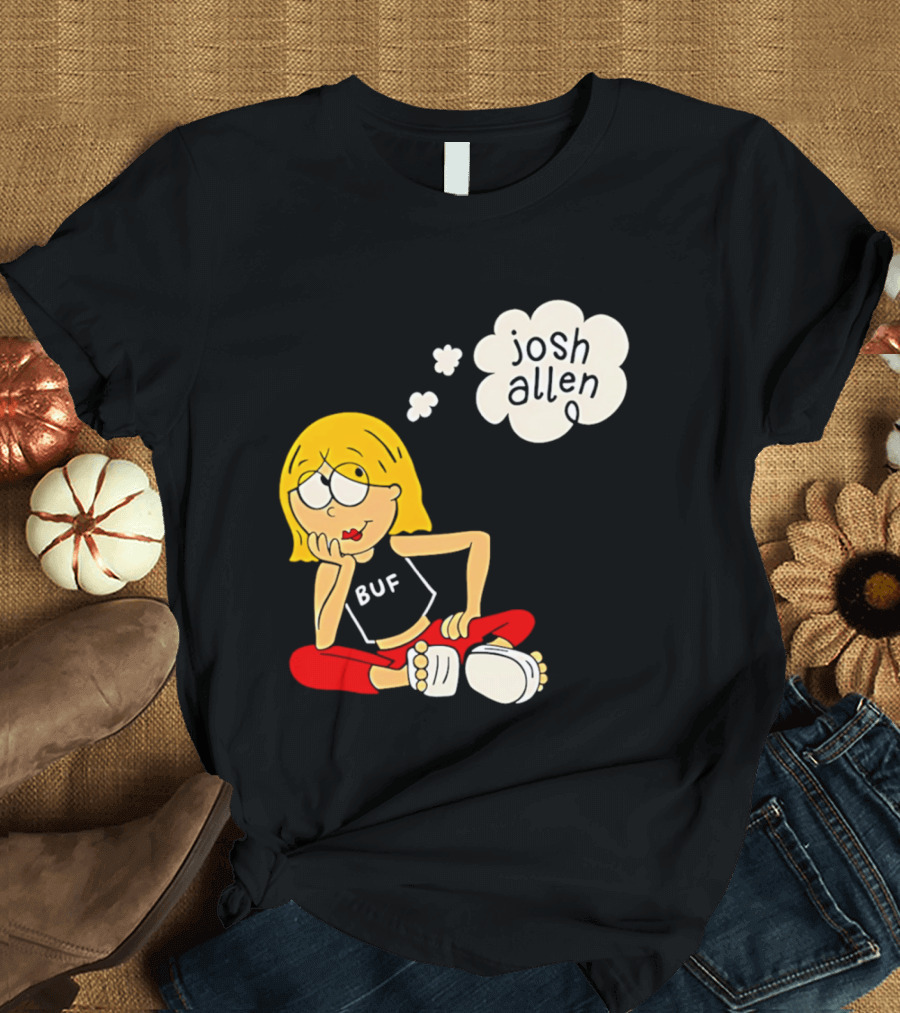 Lizzie McGuire BUF Josh Allen Dreaming Cartoon T-Shirt