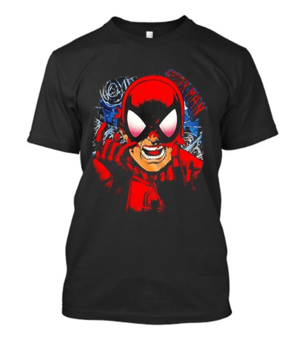 Spider Man Marvel Comics Pulling Off Mask Action T-Shirt