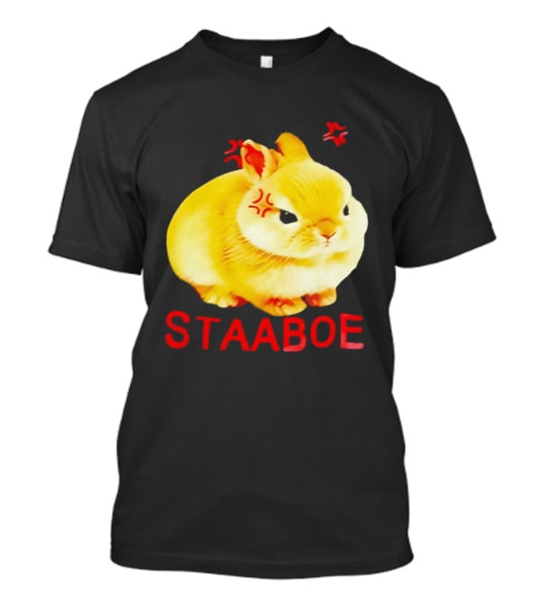 Staaboe Angry Fluffy Yellow Rabbit Red Marks T-Shirt