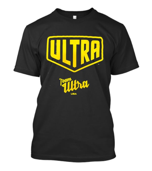 Team Ultra USA Yellow Black Shield Crest Ultra USA T-Shirt
