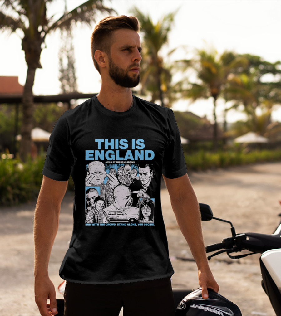 This Is England A Film By Shane Meadows Movie Characters Car Collage Run With The Crowd Stand Alone You Decide T-Shirt