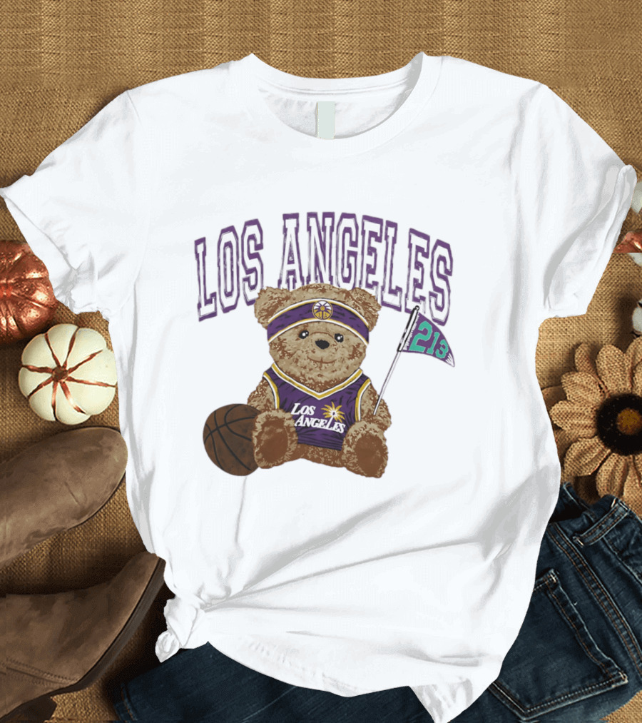 Los Angeles Basketball Bear 213 Team Spirit T-Shirt