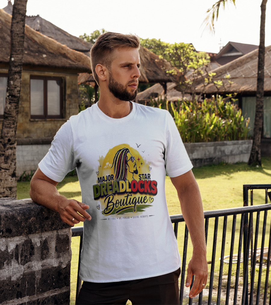 Major Star Dreadlocks Boutique Be You Shine Always Rastafarian Man Profile T-Shirt