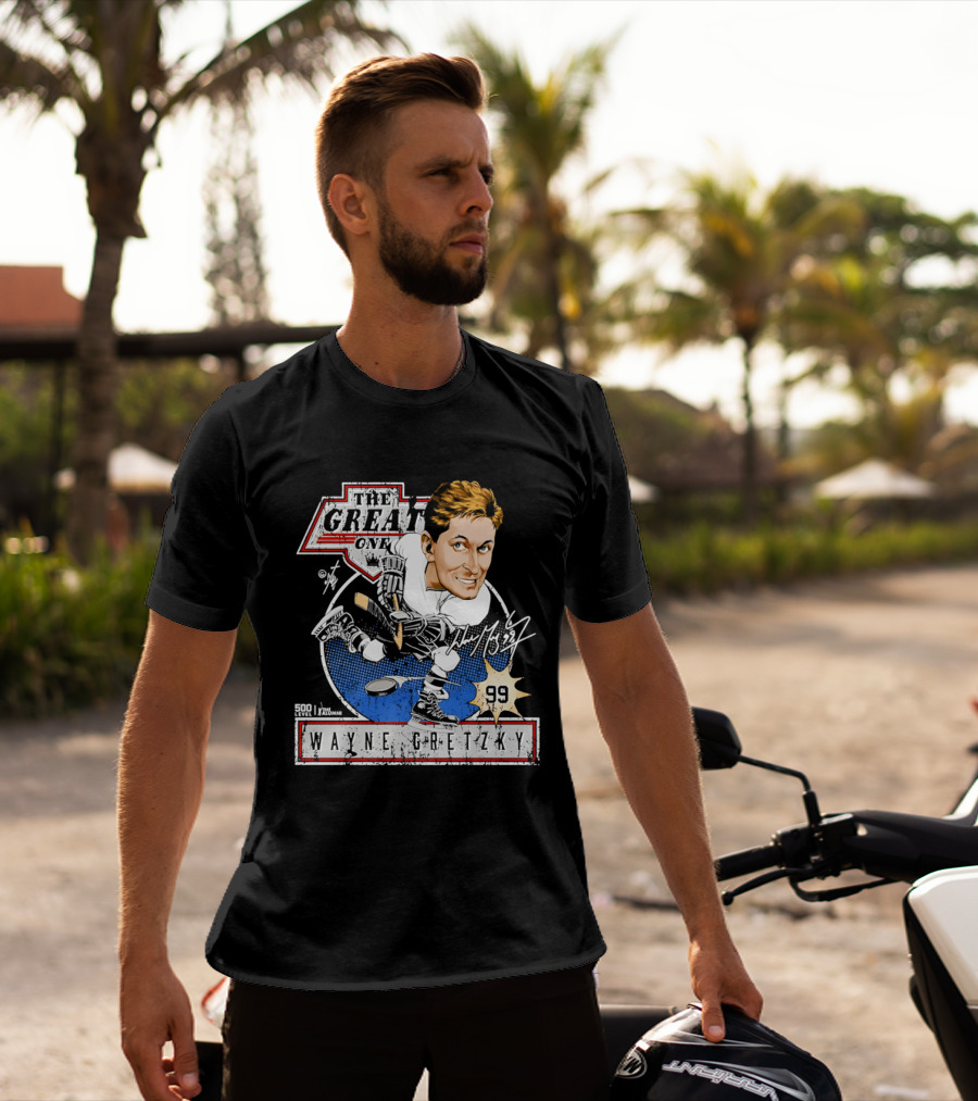 Wayne Gretzky The Great One Los Angeles Kings Caricature Bruce Stark Collection 99 T-Shirt