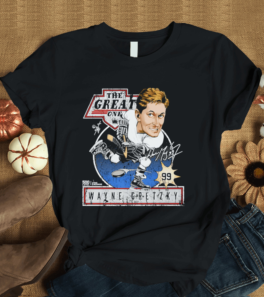 Wayne Gretzky The Great One Los Angeles Kings Caricature Bruce Stark Collection 99 T-Shirt