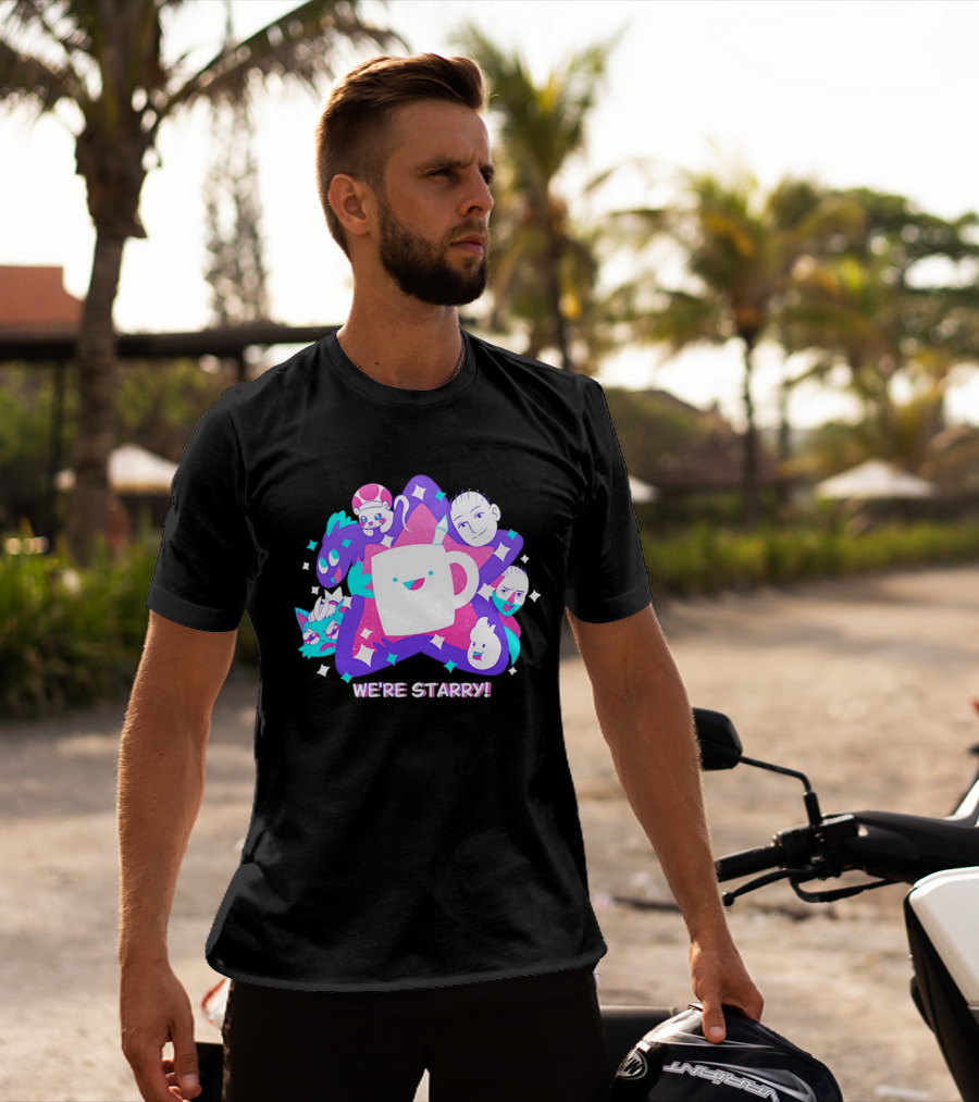 We're Starry Colorful Cartoon Characters And Happy T-Shirt