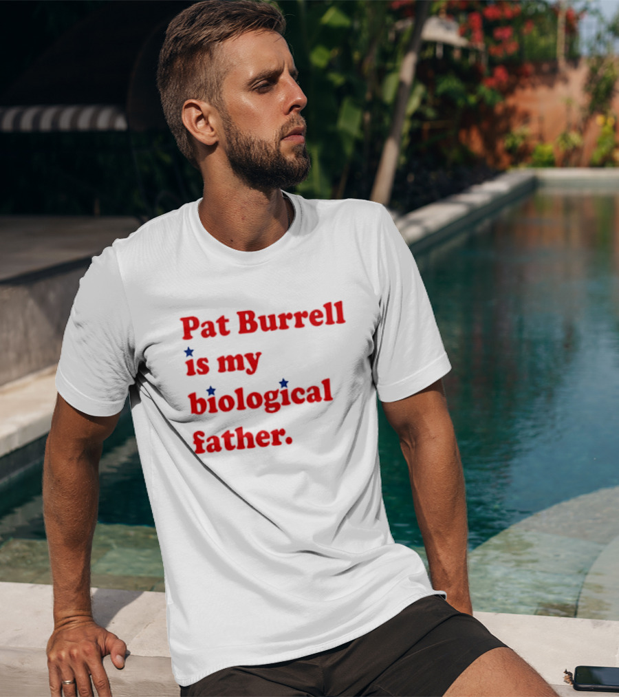 Pat Burrell Is My Biological Father Red Blue Star Dots T-Shirt
