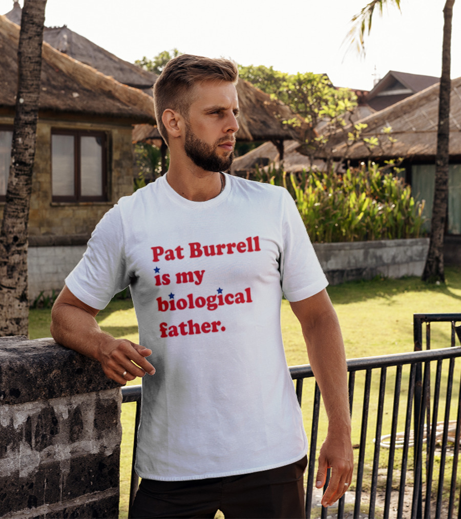 Pat Burrell Is My Biological Father Red Blue Star Dots T-Shirt
