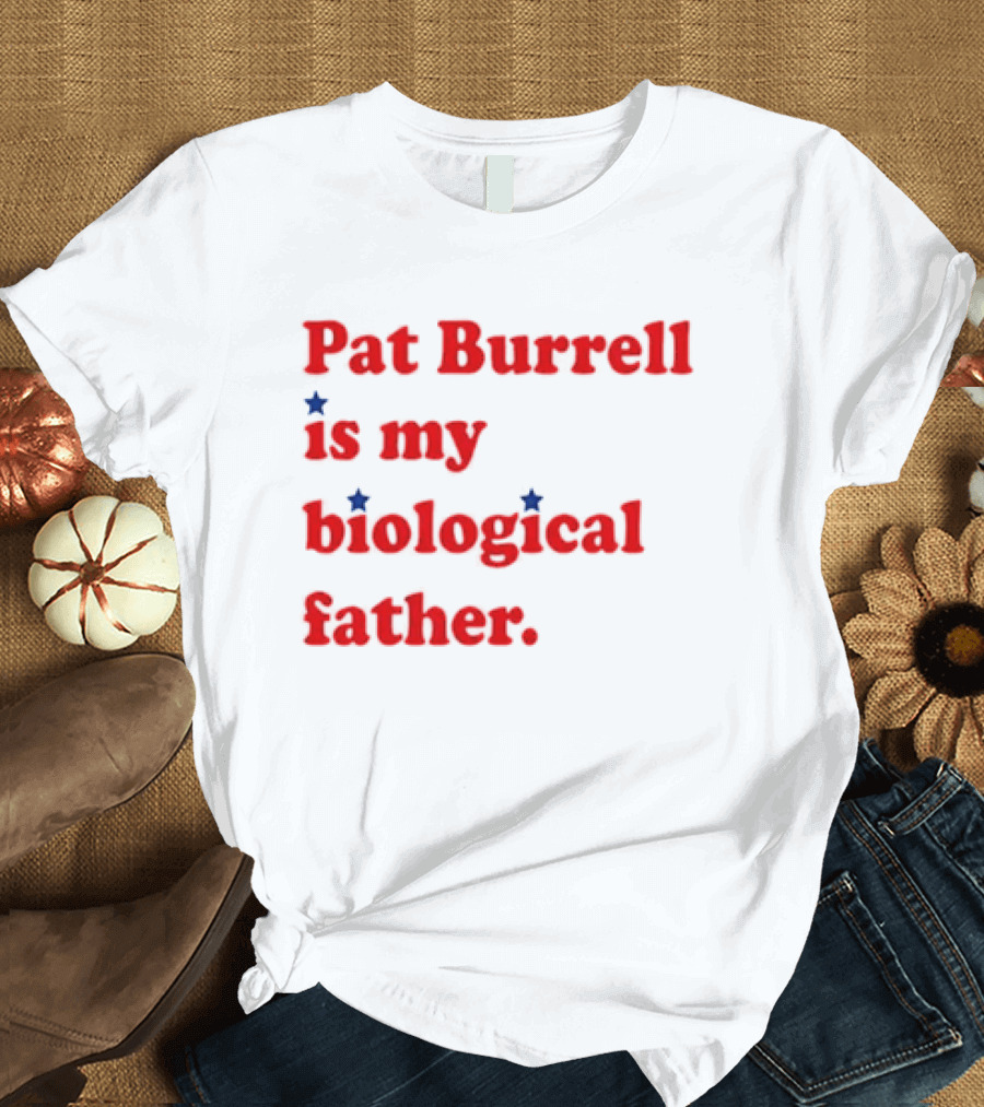 Pat Burrell Is My Biological Father Red Blue Star Dots T-Shirt