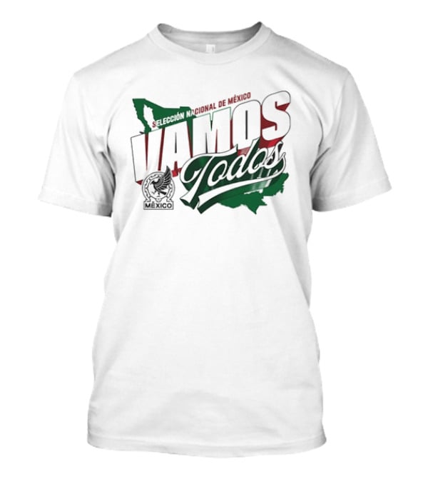Selección Nacional De México Vamos Todos Map Crest T-Shirt