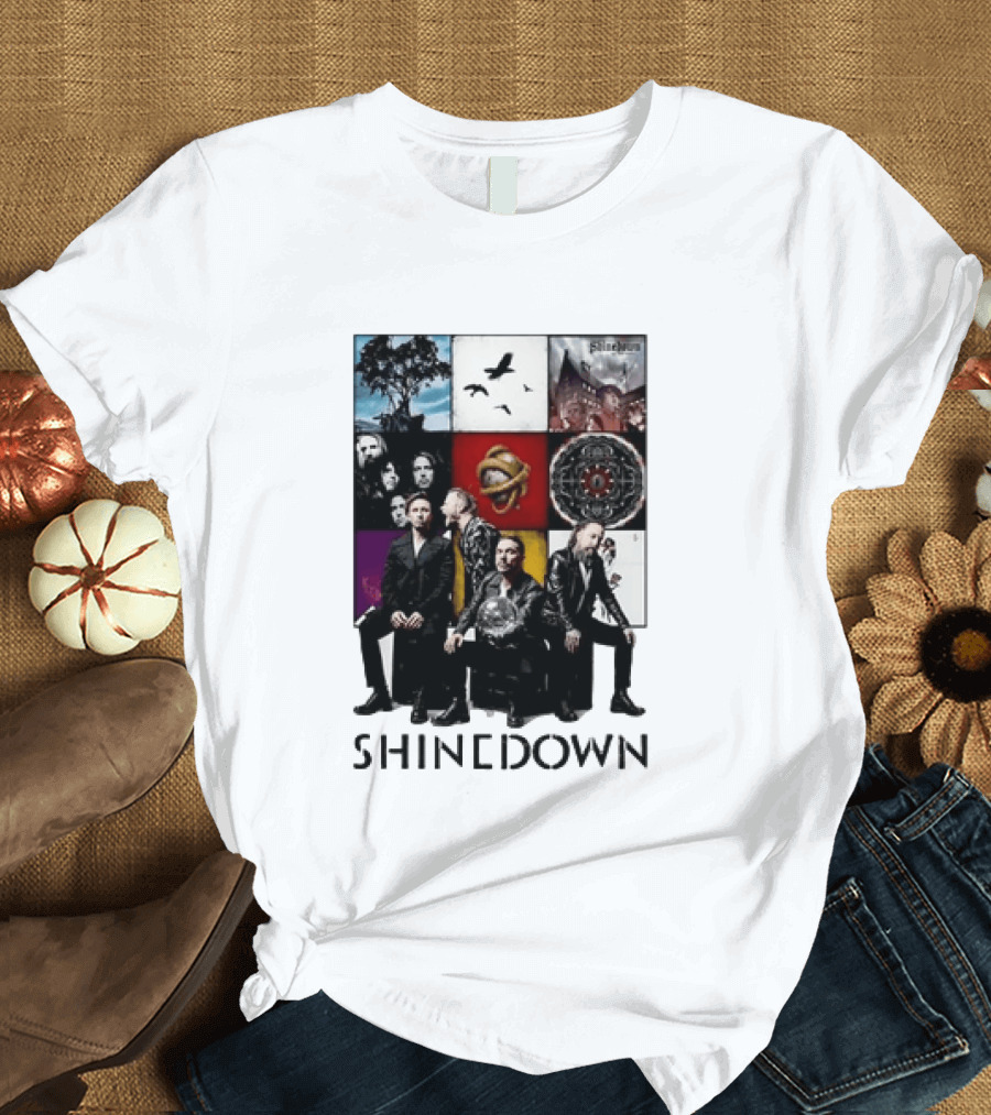 Shinedown Us And Them Album Cover Band Members Collage T-Shirt