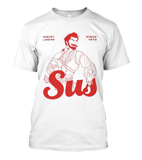 Sneaky Linking Since 1974 Sus Man Red Western T-Shirt