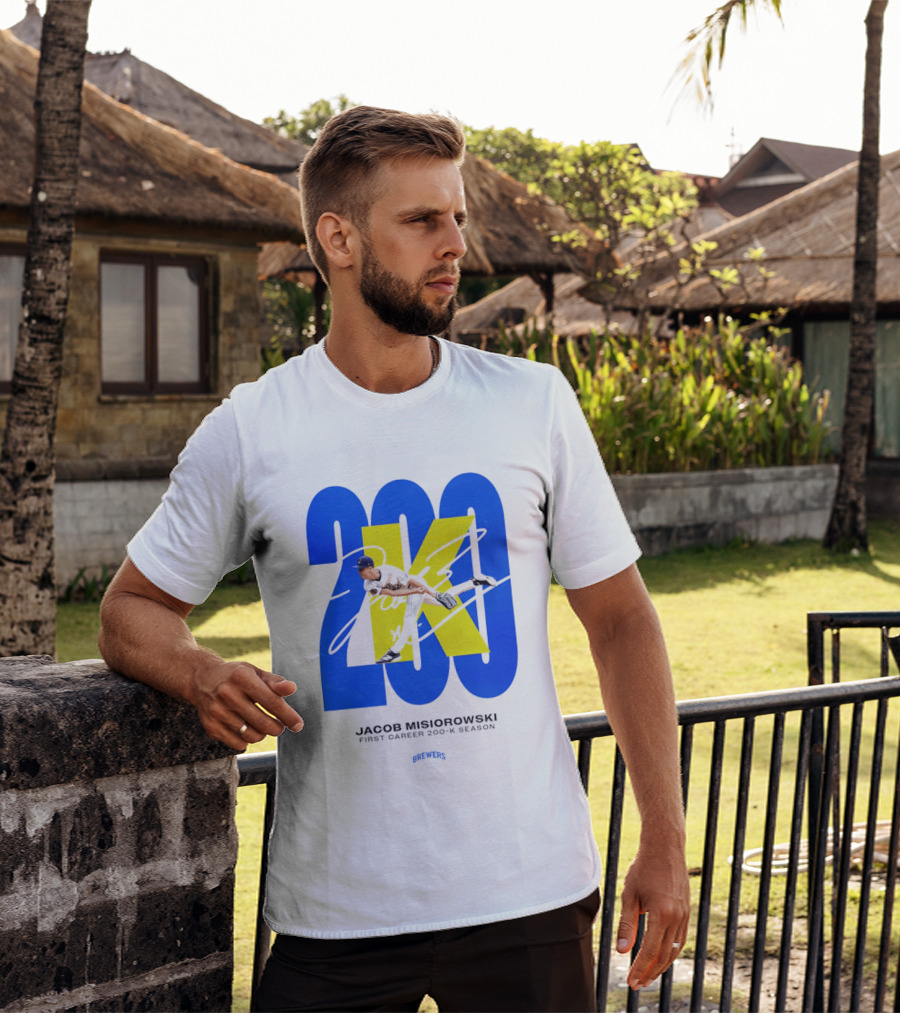 Jacob Misiorowski First Career 200 K Season Brewers 200K T-Shirt