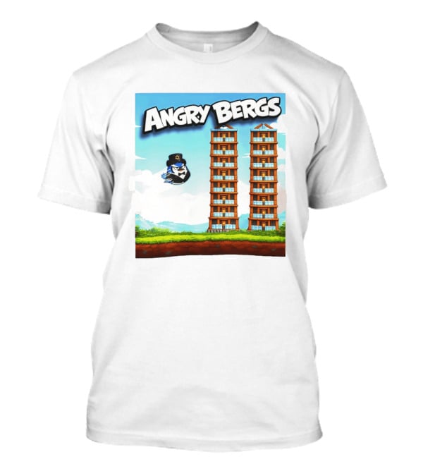 Angry Bergs Funny Parody Building Smash блоки Stack Game T-Shirt