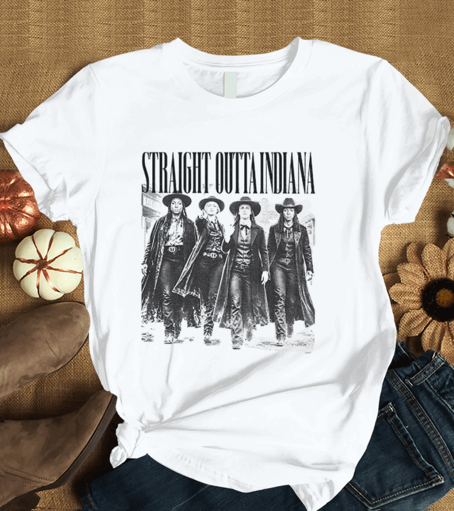 Straight Outta Indiana Cunningham Caitlin Clark Feverstone T-Shirt