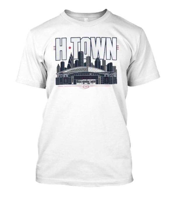 H Town Houston Texas Skyline Football Stadium T-Shirt