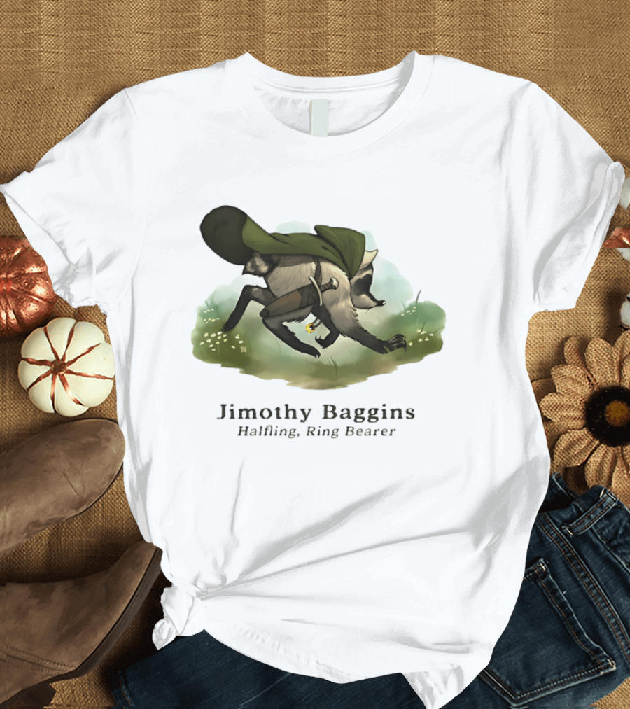 Jimothy Baggins Halfling Ring Bearer Raccoon Adventure T-Shirt