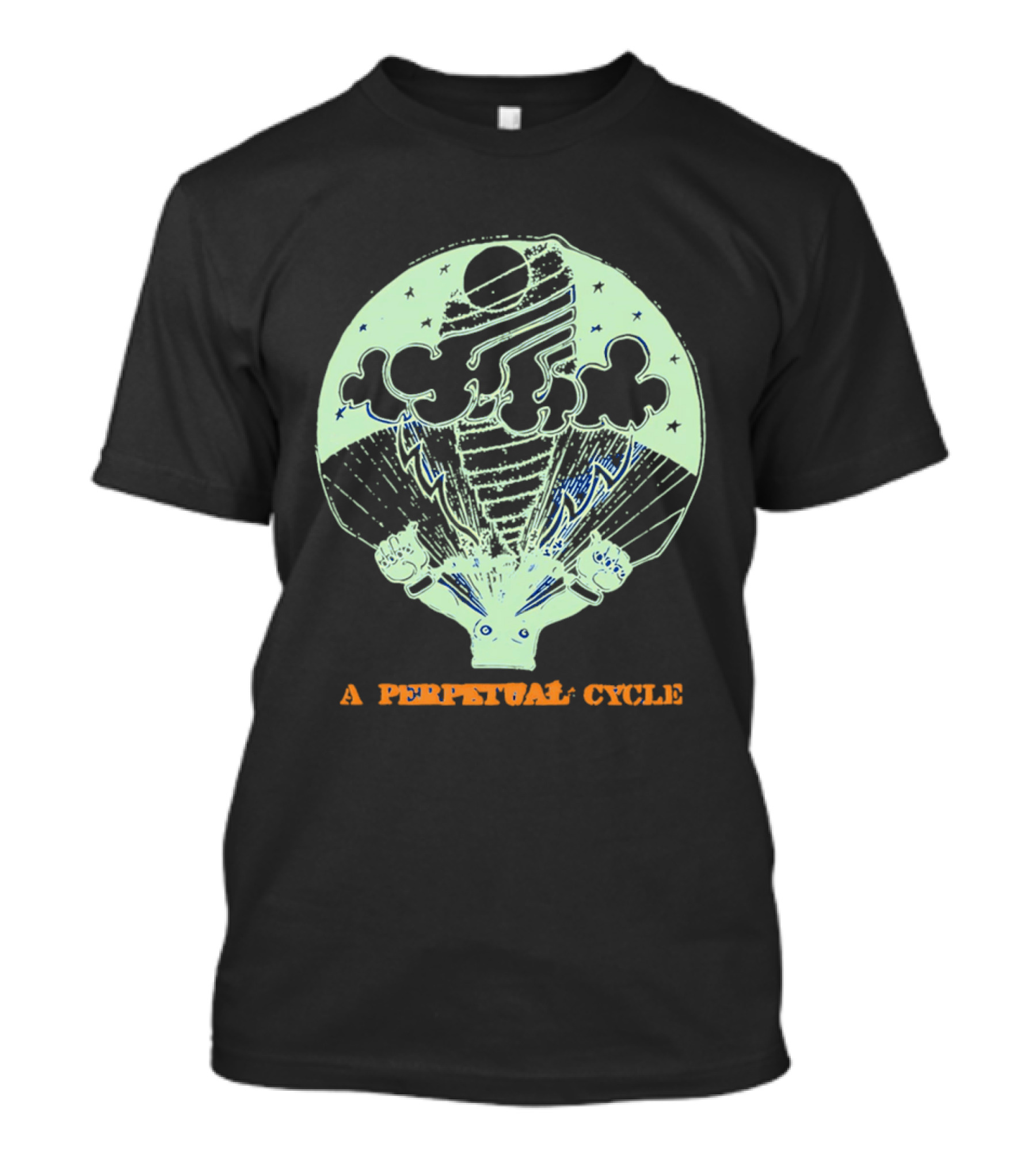 A Perpetual Cycle Tornado 4545 Hands Clouds Stars T-Shirt