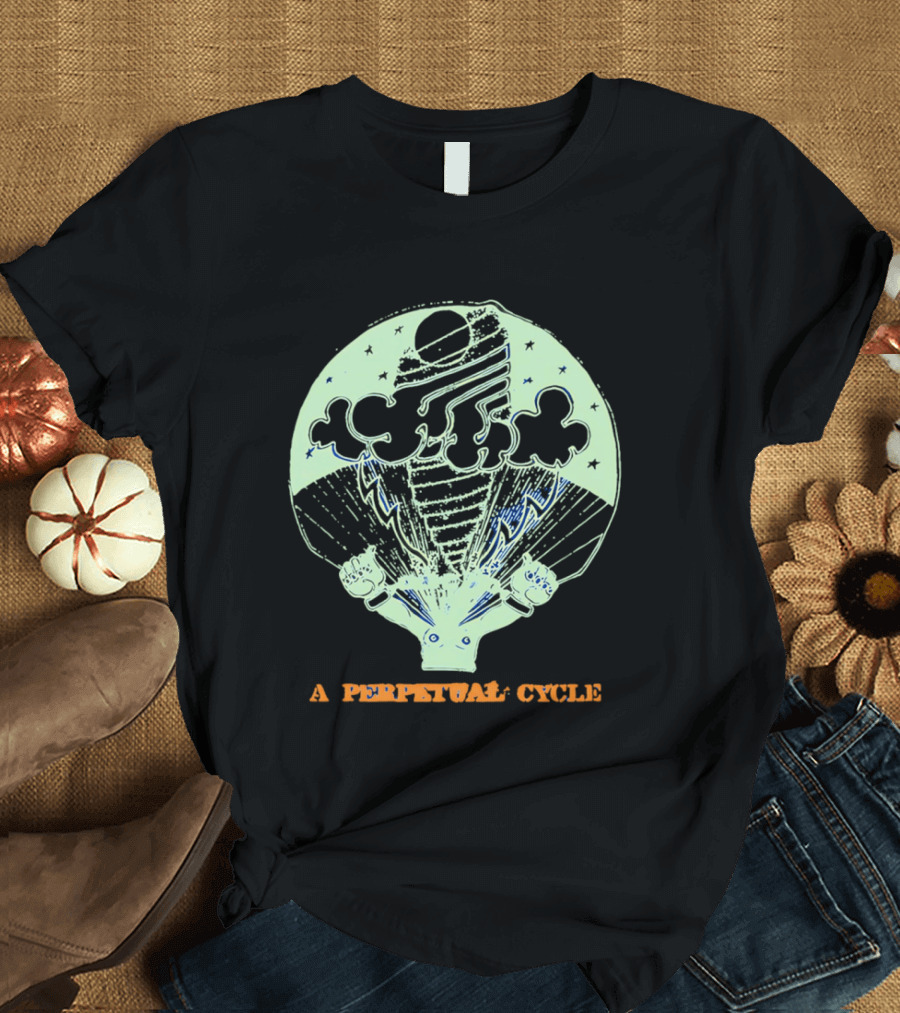 A Perpetual Cycle Tornado 4545 Hands Clouds Stars T-Shirt