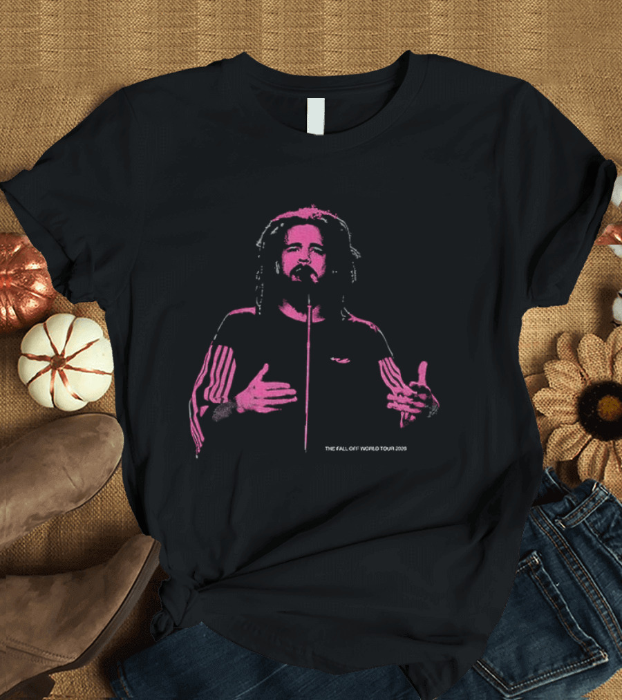 J. Cole The Fall Off World Tour 2026 Pink T-Shirt