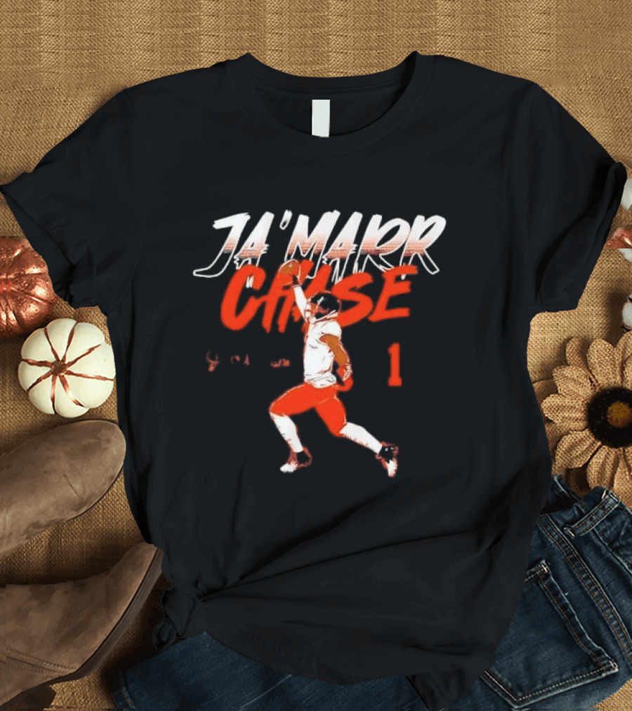 Cincinnati Bengals Ja'Marr Chase One Handed Catch 1 Receiver T-Shirt