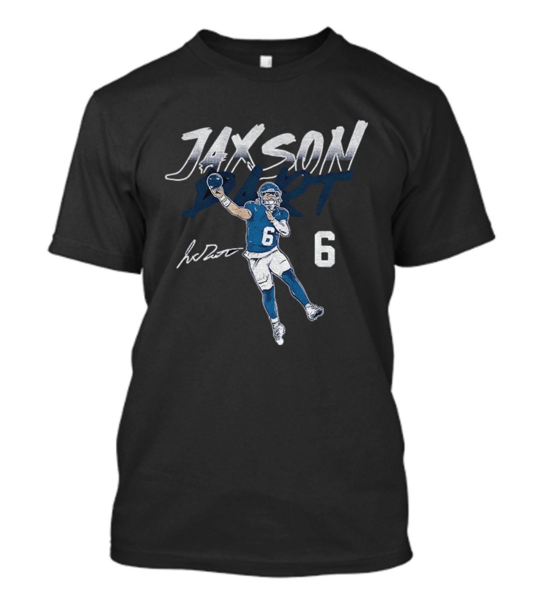 Jaxson Dart New York Giants Quarterback Number 6 Football Player T-Shirt